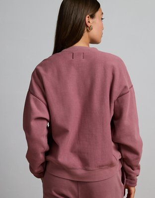 AE77 Premium Fleece Cropped Crew Neck Sweatshirt