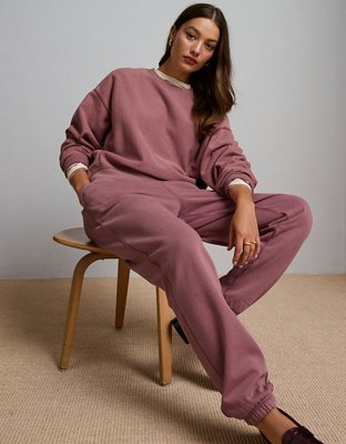 Chandail en molleton court à col rond haut AE77