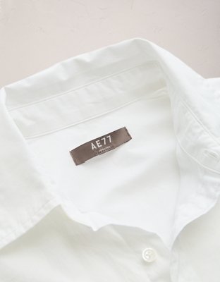 Chemisier petit ami en popeline surdimensionné haute de gamme AE77