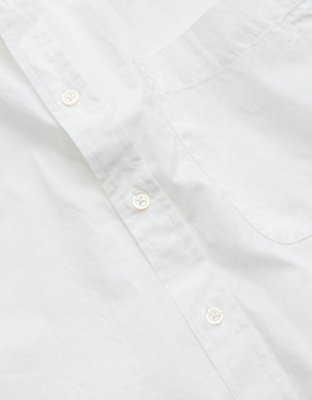 Chemisier petit ami en popeline surdimensionné haute de gamme AE77