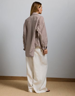 AE77 Premium Oversized Poplin Boyfriend Shirt