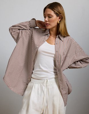 AE77 Premium Poplin Boyfriend Shirt