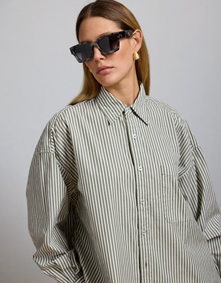 AE77 Premium Oversized Poplin Boyfriend Shirt