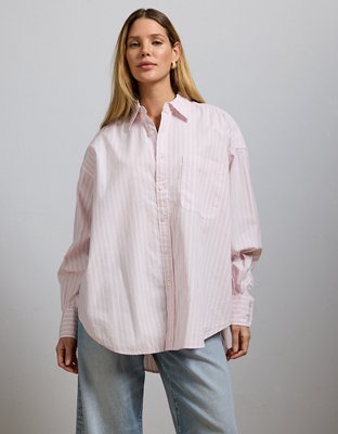 AE77 Premium Oversized Poplin Boyfriend Shirt