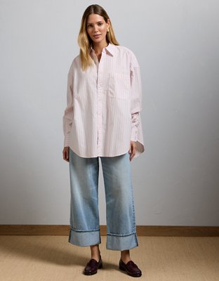 AE77 Premium Poplin Boyfriend Shirt