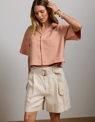 AE77 Premium Linen Camp Shirt