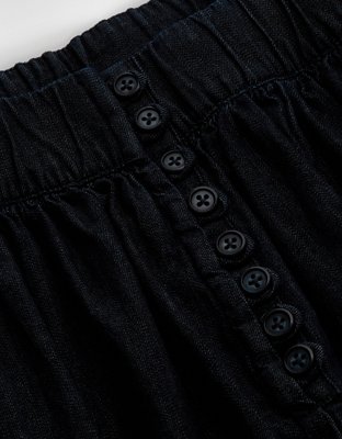 AE77 Premium Wide-Leg Denim Jumpsuit
