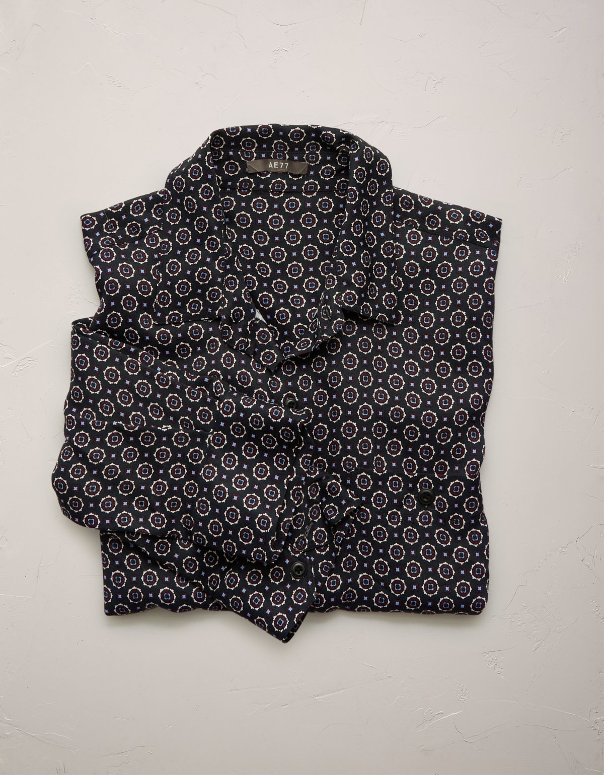 AE77 Relaxed Button-Up Printed Shirt - image 4