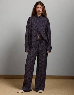 AE77 Relaxed Button-Up Printed Shirt