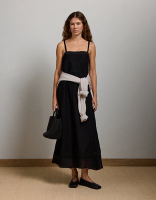 black a line maxi dress Eleanor Black A-line Maxi Dress S