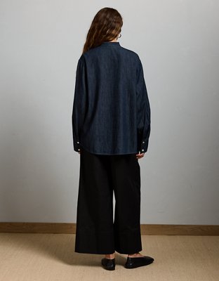 Blouse à boucle en denim haut de gamme AE77
