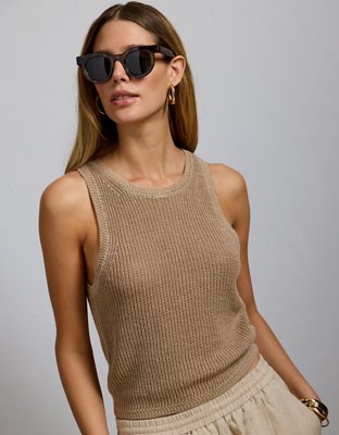 AE77 Premium Linen Sweater Tank Top