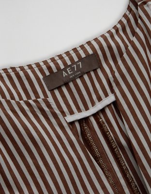 AE77 Premium Striped Poplin Maxi Dress