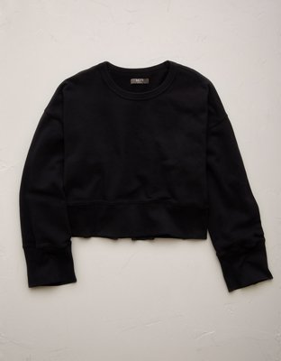 AE77 Premium Relaxed Cropped Sweatshirt