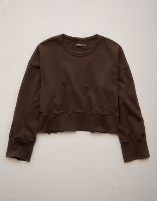 AE77 Premium Relaxed Cropped Sweatshirt