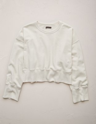 AE77 Premium Relaxed Cropped Sweatshirt