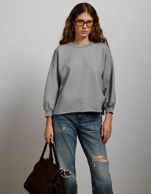 AE77 Premium Puff Sleeve Sweatshirt