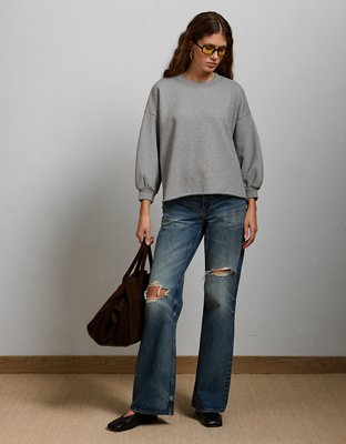 AE77 Premium Puff Sleeve Sweatshirt