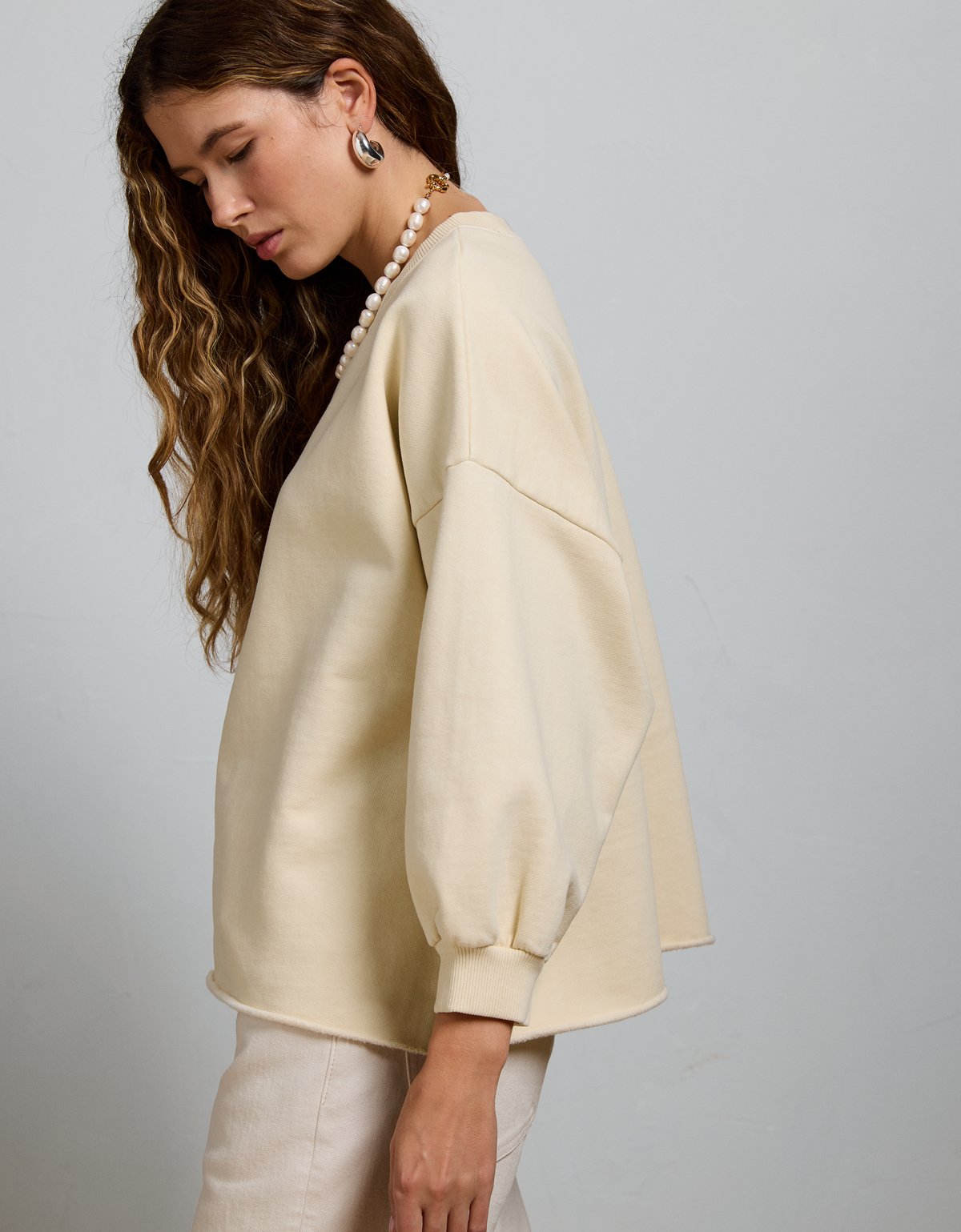 AE77 Premium Puff Sleeve Sweatshirt - image 5