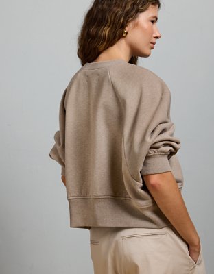 AE77 Premium Cropped Fleece Sweatshirt