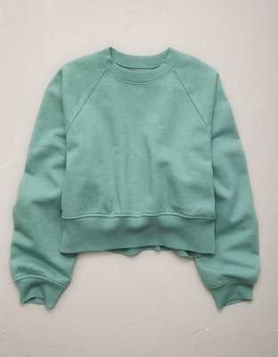 AE77 Premium Cropped Fleece Sweatshirt