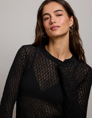 AE77 Pointelle Sweater