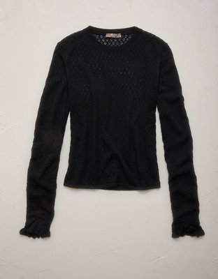 AE77 Pointelle Sweater