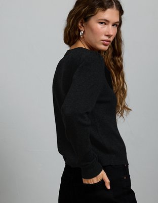 Женский кардиган American Eagle AE77 Premium Wool-Cashmere, цвет: Угольный — фото 2