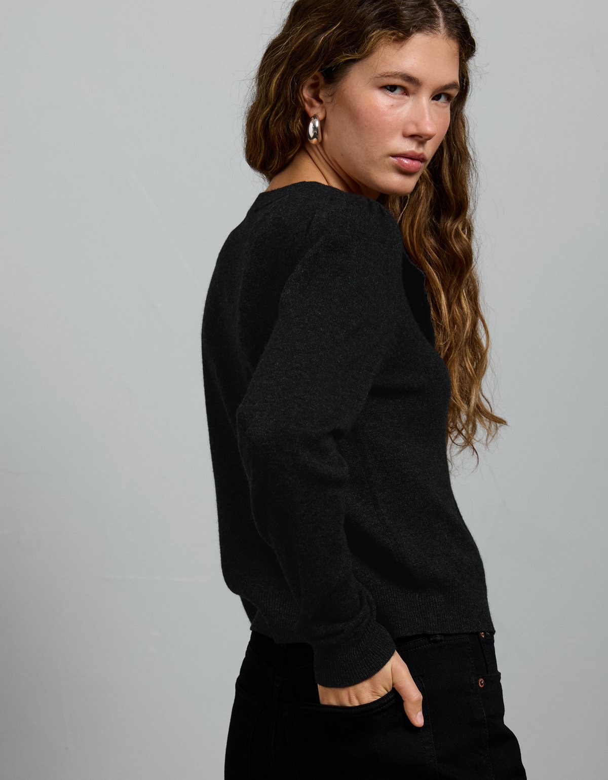 AE77 Premium Wool-Cashmere Cardigan - image 2