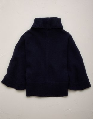 Женский свитер American Eagle AE77 Premium Cape, цвет: Тёмно-синий — фото 4