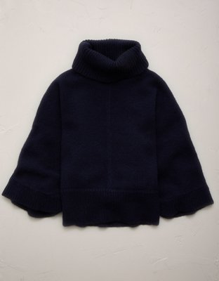 Женский свитер American Eagle AE77 Premium Cape, цвет: Тёмно-синий — фото 3