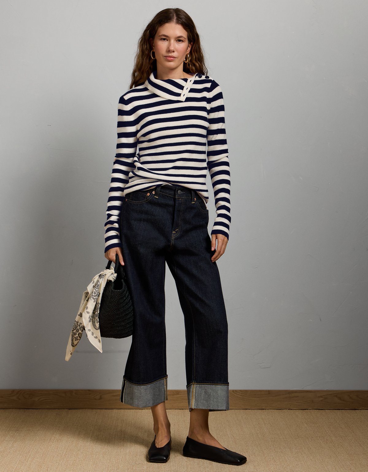AE77 Premium Shaker Stitch Sweater - image 5
