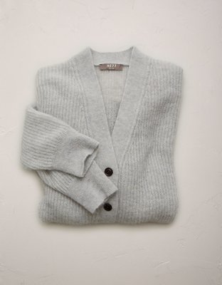 AE77 Sparkle Shaker Stitch Cardigan