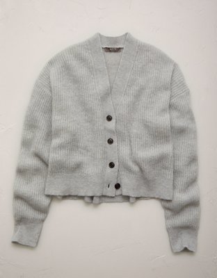 AE77 Sparkle Shaker Stitch Cardigan