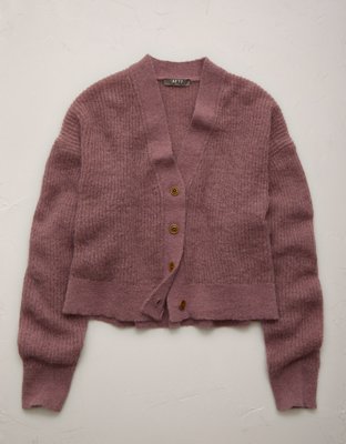 AE77 Sparkle Shaker Stitch Cardigan