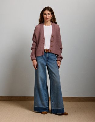 AE77 Sparkle Shaker Stitch Cardigan