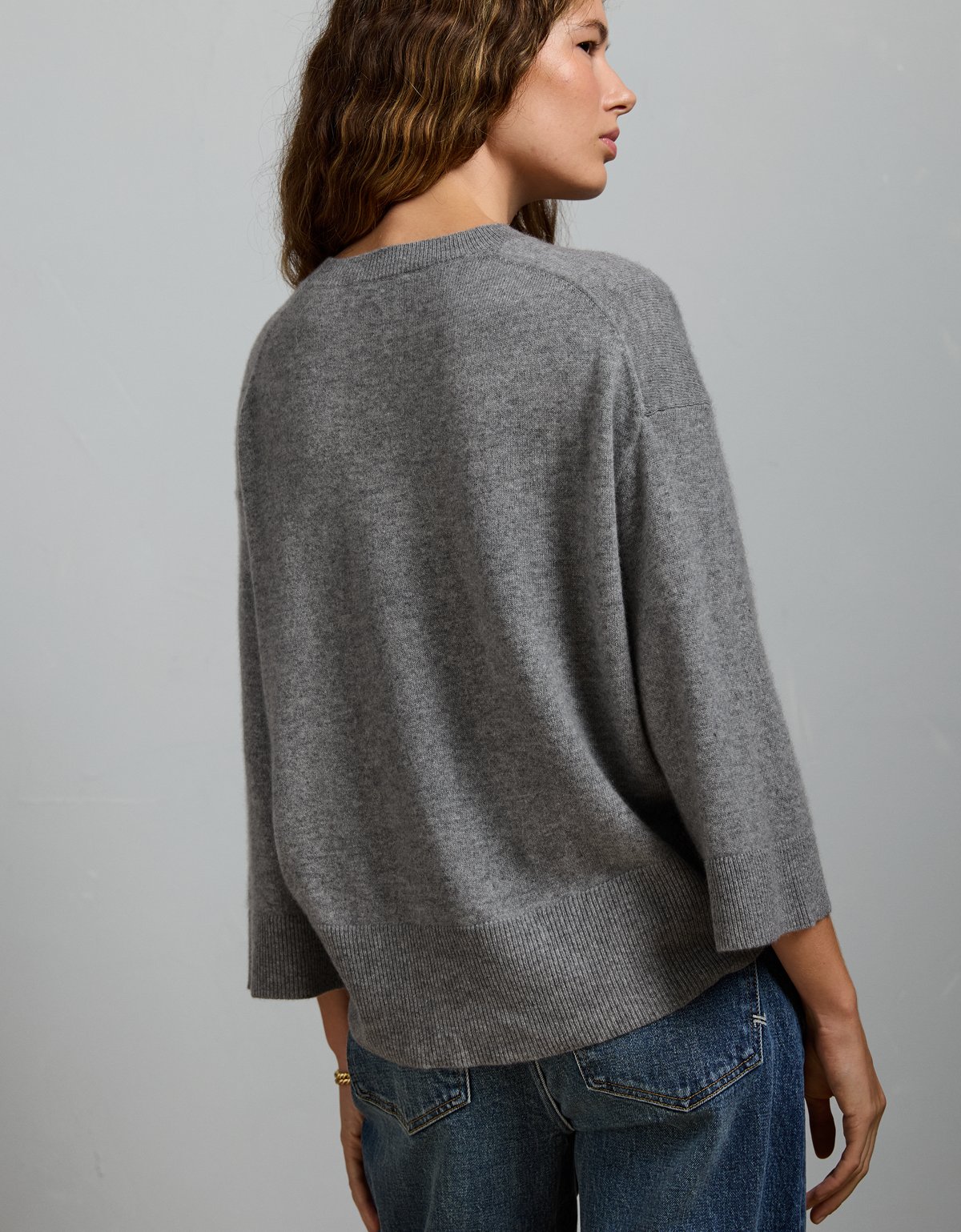 AE77 Premium Oversized Cashmere Sweater T-Shirt - image 2