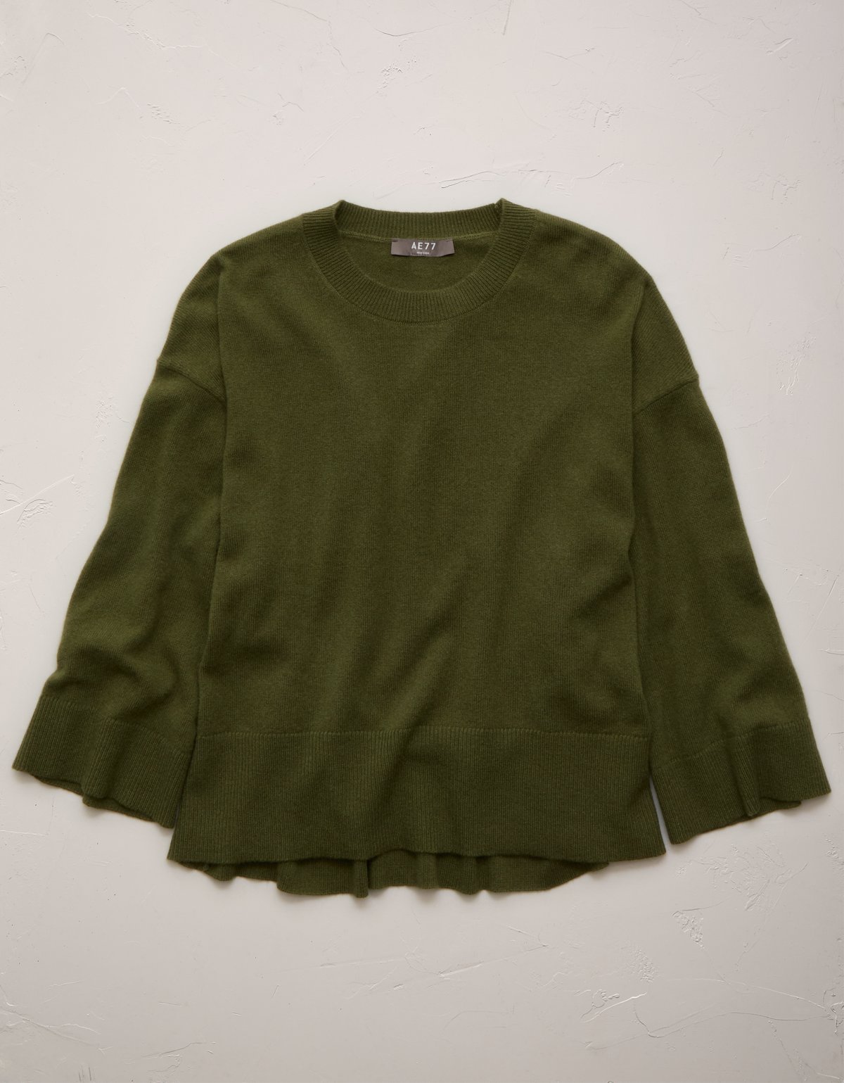 AE77 Premium Oversized Cashmere Sweater T-Shirt - image 3