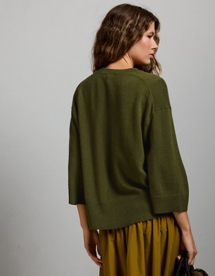AE77 Premium Oversized Cashmere Sweater T-Shirt