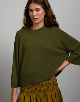 AE77 Premium Oversized Cashmere Sweater T-Shirt