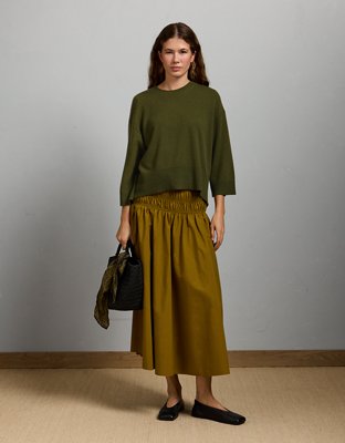 AE77 Premium Oversized Cashmere Sweater T-Shirt