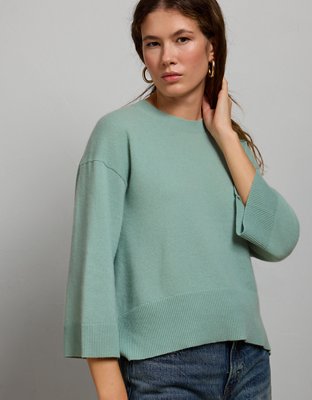 AE77 Premium Oversized Cashmere Sweater T-Shirt