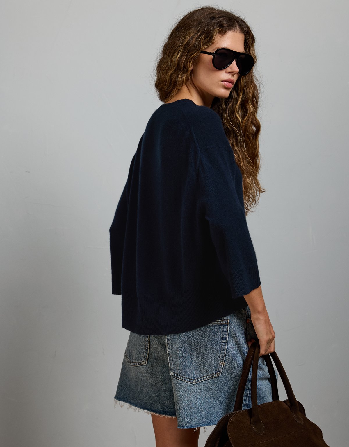 AE77 Premium Oversized Cashmere Sweater T-Shirt - image 2