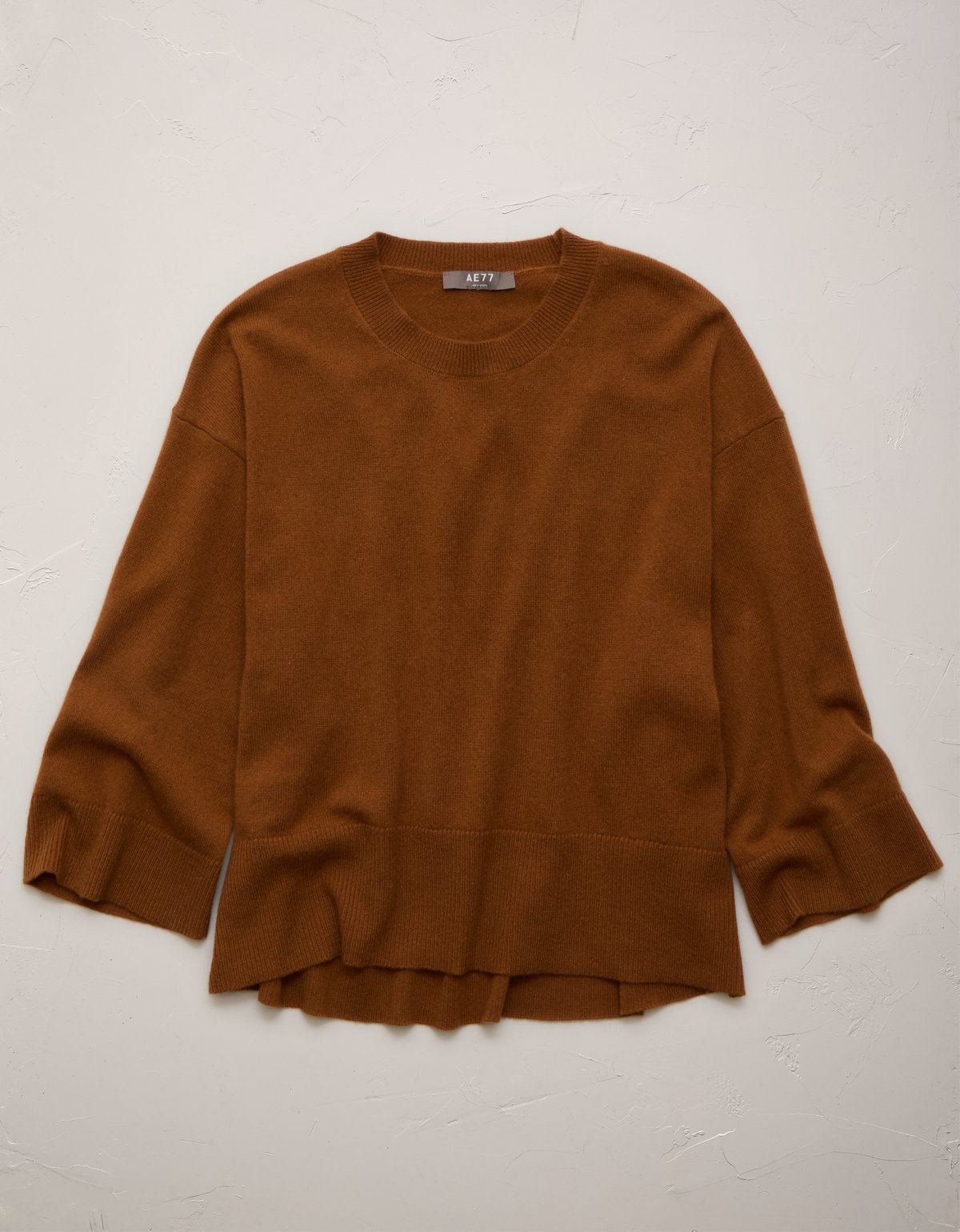 AE77 Premium Oversized Cashmere Sweater T-Shirt - image 3