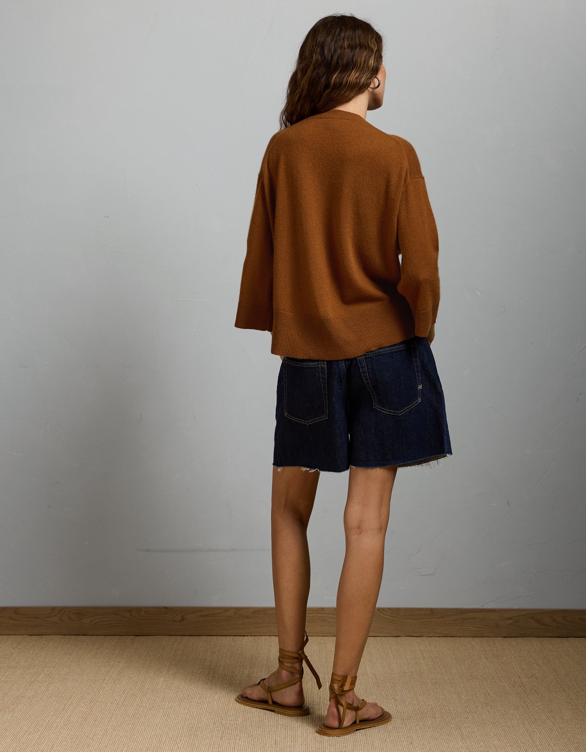 AE77 Premium Oversized Cashmere Sweater T-Shirt - image 2