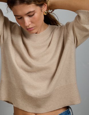 AE77 Premium Oversized Cashmere Sweater T-Shirt