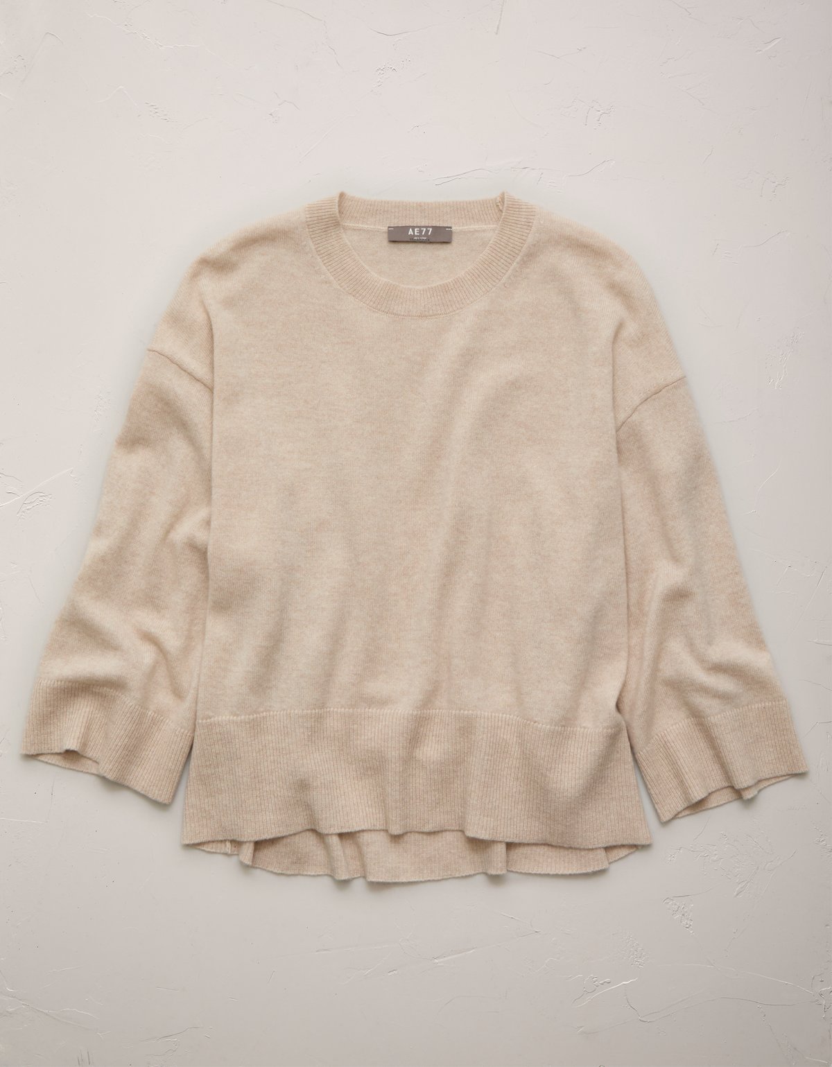 AE77 Premium Oversized Cashmere Sweater T-Shirt - image 3