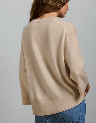 AE77 Premium Oversized Cashmere Sweater T-Shirt