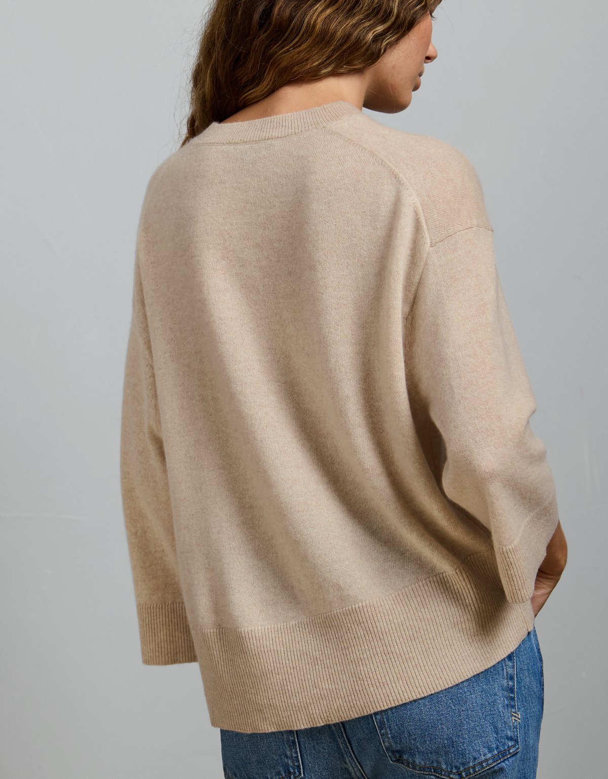 AE77 Premium Oversized Cashmere Sweater T-Shirt - image 2