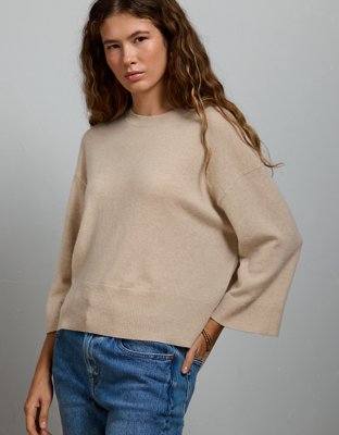 AE77 Premium Oversized Cashmere Sweater T-Shirt